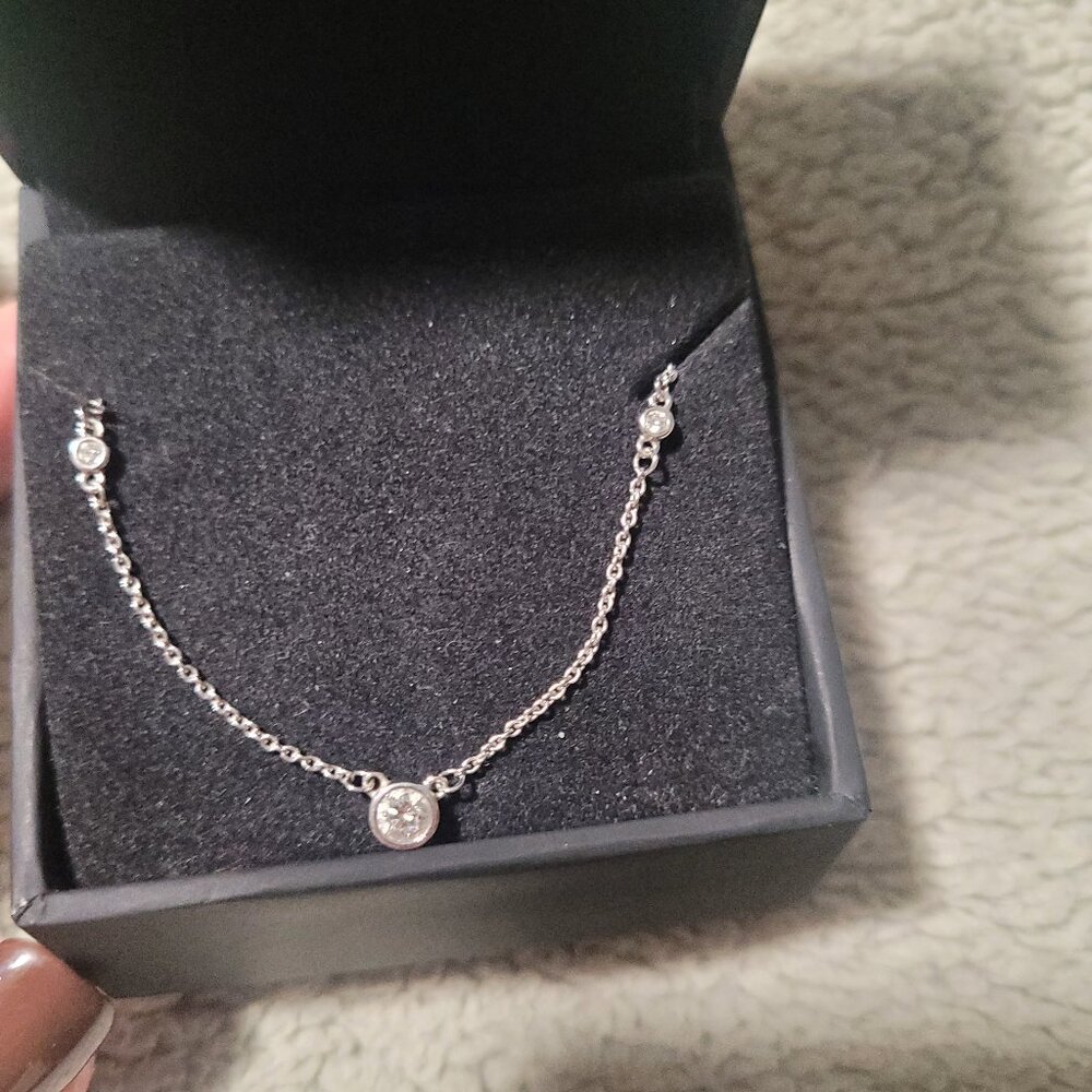 Zales diamond solitaire station necklace